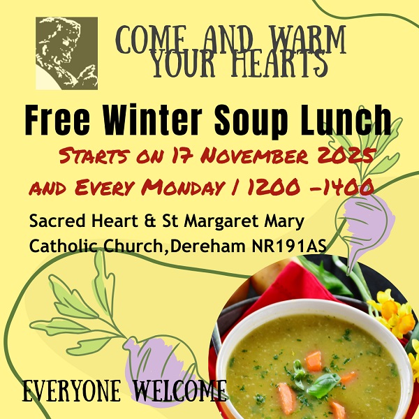 Free Winter Soup Lunch Every Monday 1200-1400